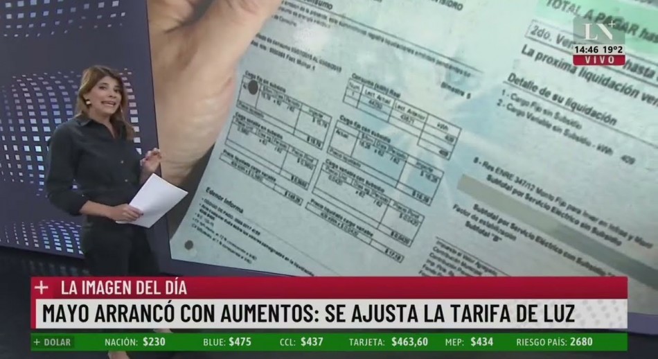 Fuerte aumento a la luz sin subsidios: 25% en mayo y 400 interanual