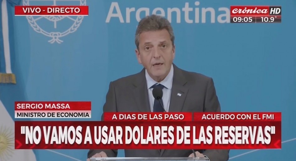 Massa anunció que se le pagará al FMI sin usar reservas