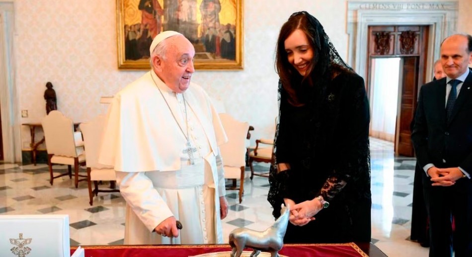 El Papa Francisco se reunió con Victoria Villarruel en el Vaticano